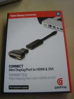   New Griffin Mini DisplayPort to HDMI/DVI Adapter Cable for Macbook Pro