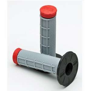  PRO TAPER TRI DENSITY MX 1/2 WAFFLE GRIPS   RED   024860 