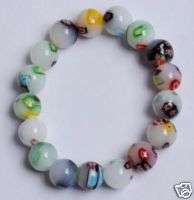 Beads Millefiori glass stretch bracelet  