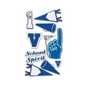   Pep Rally Le Grande Dimensional Sticker   School Spirit/Blue School