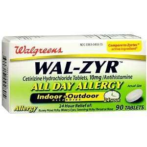   Wal Zyr All Day Allergy Relief Tablets, 90 ea 