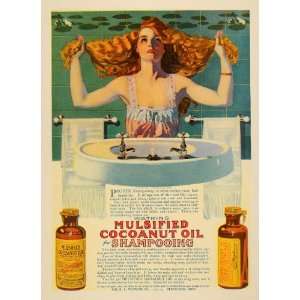  1917 Ad R L Watkins Co. Mulsified Cocoanut Oil Shampoo 