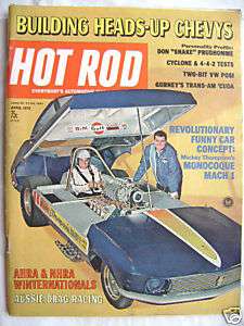 HOT ROD Magazine April 1970 Mach 1  