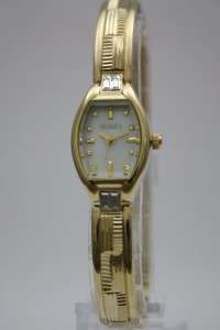 New Elgin Women Mother Of Pearl Steel Gold Watch EG193N  