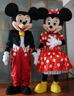 New Mickey and Minnie Mouse Mascot Costume  