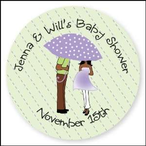 Couples African American   24 Round Personalized Baby 