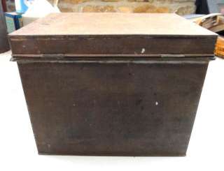 antique KREAMER BREAD BOX tin LATCH LID w/handles★  