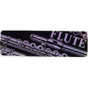  CMC Hologram Bumper Sticker Flute   6 per pack Musical 