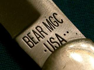 NM VINTAGE BEAR MGC USA 3DOT LOCKBACK FOLDING HUNTER BOWIE KNIFE 