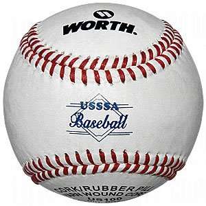  Worth Youth USSSA US100 Leather Baseballs Sports 