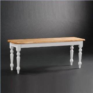   Farmhouse Dining Bench with Natural Finish Seat Furniture & Decor