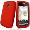 RED RUBBER GEL SKIN CASE FOR LG OPTIMUS M MS690  