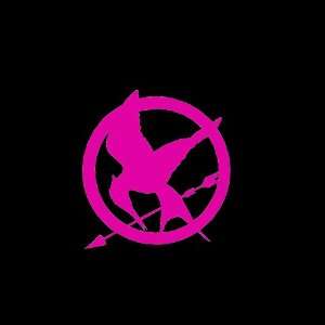 Hunger Games Mockingjay Symbol Car Window Decal Sticker Raspberry Pink 