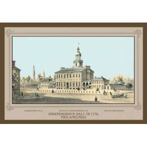  Independence Hall in 1776 Philadelphia 28x42 Giclee on 