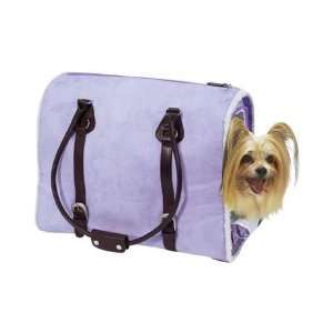  Zack & Zoey Suede Lavender Sherpa Pet Dog Carrier Tote S 