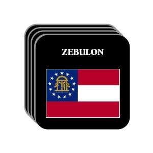 US State Flag   ZEBULON, Georgia (GA) Set of 4 Mini Mousepad Coasters
