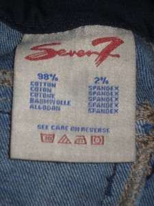 SEVEN 7 Premium Denim Jeans Dark BLUE w/ Blue Sequin 14  