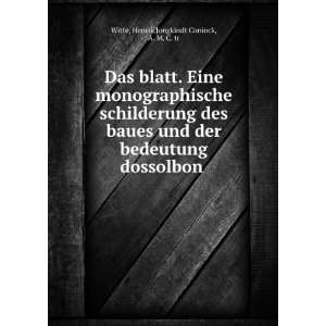   dossolbon Henrik,Jongkindt Coninck, A. M. C. tr Witte Books