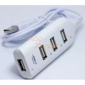  4 PORT USB 2.0 HUB EXTERNAL CABLE FOR NOTEBOOK PC MAC 