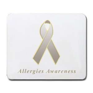  Allergies Awareness Ribbon Mouse Pad