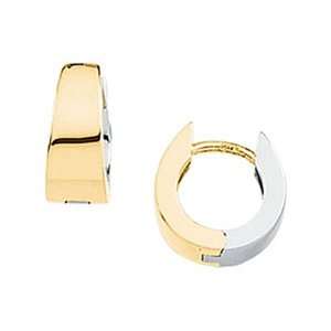  Huggie Hoop Earrings   10.25 Mm   14K Two Tone Gold 