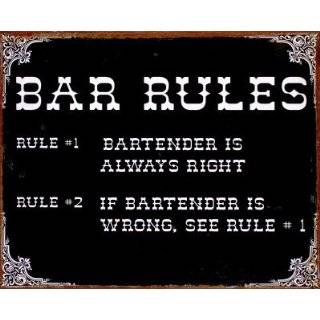   BARTENDER  Warning Sign  funny bar signs gift Patio, Lawn & Garden