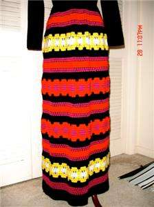 GR8 VTG Designer DALANI Couture Crochet (?) KNIT MAXI Runway Dress*S/M 