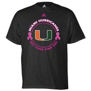  Miami Hurricanes adidas Black Breast Cancer Awareness Live 