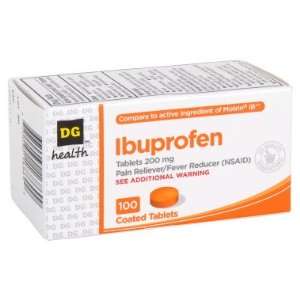  DG Health Ibuprofen Coated Tablets   100 ct Health 