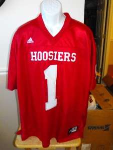 New Indiana Hoosiers #1 SEWN XLarge XL 52 Jersey *ZX  