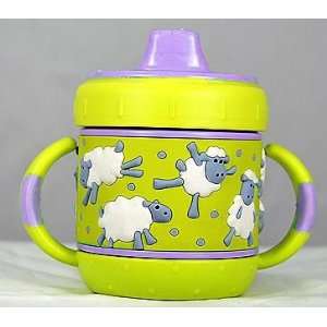  Lime and Lavender Sheep Sippy Cup Baby