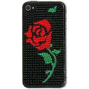  Rhinestones Stick On Skin for iPhone 4 and iPhone 4S, Rose 