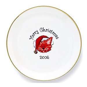  Merry Christmas Cat Plate Baby