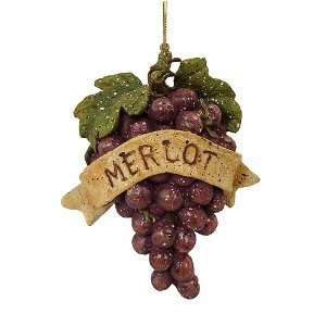 4 Vintage Tuscan Merlot Wine Grapes Cluster Christmas 