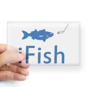    Sticker Clear (Rectangle) iFish Fishing Fisherman 