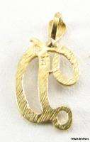 INITIAL D PENDANT   Solid 14k Yellow Gold Estate Letter Fashion Charm 