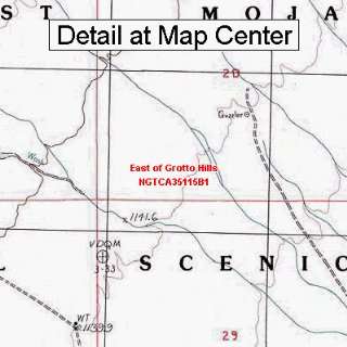 USGS Topographic Quadrangle Map   East of Grotto Hills, California 