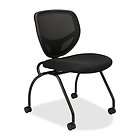 NEW basyx® VL302 Mesh Back Nesting Chair, Black, 2/Cart
