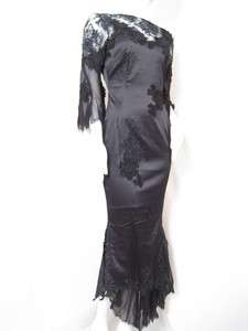 1235 Mandalay Dress Gown Lace Beaded 8 M #0006M2  