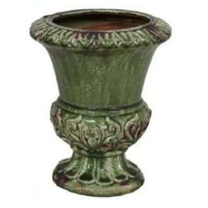  Privilege 66123 7.5 x 7.5 x 9 Medium Ceramic Vase   Green 