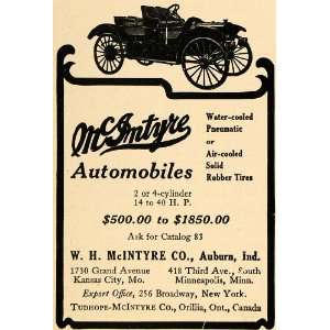  1910 Ad Tudhope W H McIntyre Company Automobile Antique 