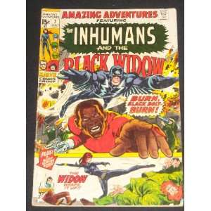   Age Comic Book Inhumans Black Widow Neal Adams Art 