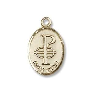  Gold Filled Matrimony Medal Pendant Charm with 18 Gold 