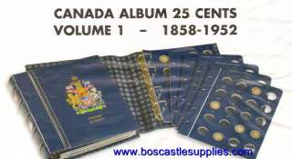 LIGHTHOUSE CANADA COIN ALBUM 25c CENTS VOL 1 1858 1952  