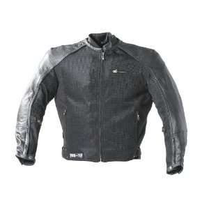 Power Trip Intercooled Mens Motorcycle Leather Jacket Black/Black 