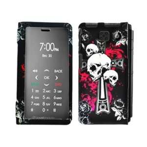 Cross Skull Rubber Texture Sanyo Innuendo 6780 Snap on Cell Phone Case 