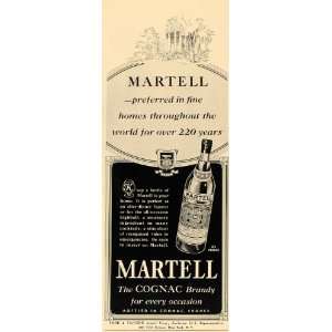  1936 Ad Martell Cognac Brandy Park Tilford 84 Proof 