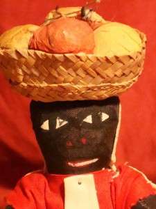 CLOTH BLACK FABRIC DOLL FROM JAMAICA, c. 1970s  