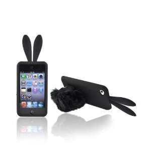   Skin Case w Fur Tail Stand For Apple iPod Touch 4 Electronics