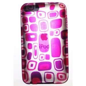  Purple and Pink Square Tile Soft Silicone Skin Apple Ipod Touch 